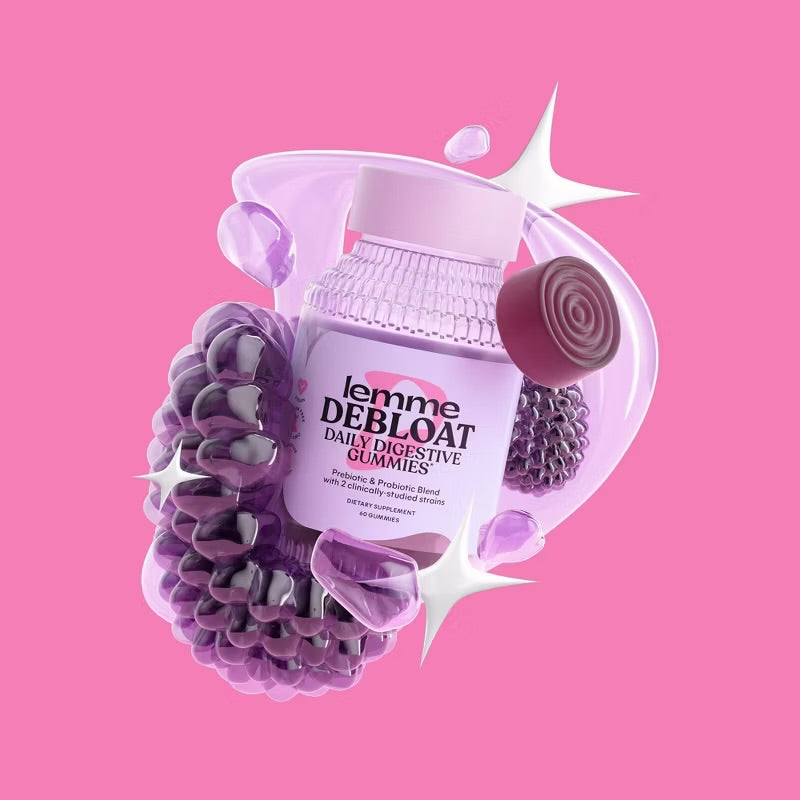 Lemme Debloat Daily Digestive Probiotic Vegan Gummies - 60ct *preorden*