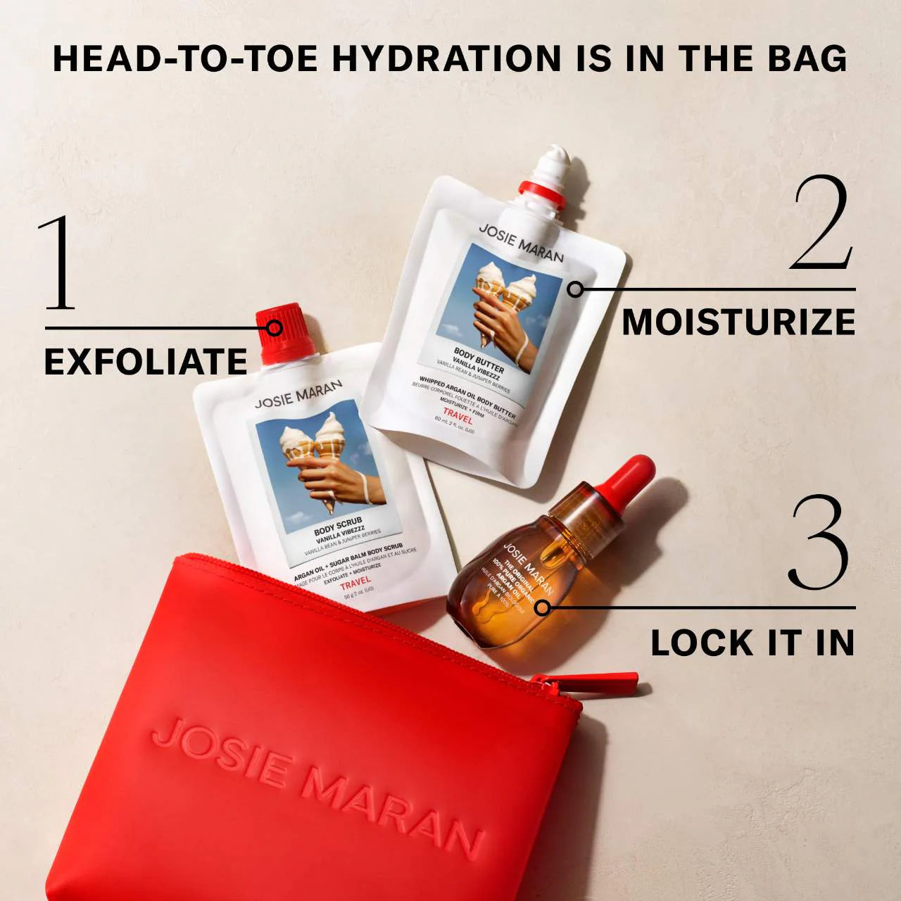Josie Maran-The Babies 3-Piece Hydration Travel Trio *preorden*