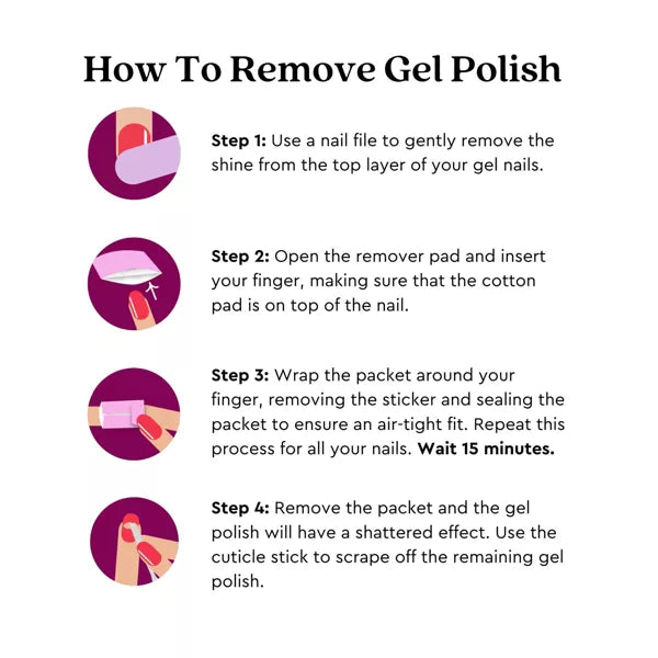 Le Mini Macaron- Gel Nail Polish Removal Wraps - 100ct