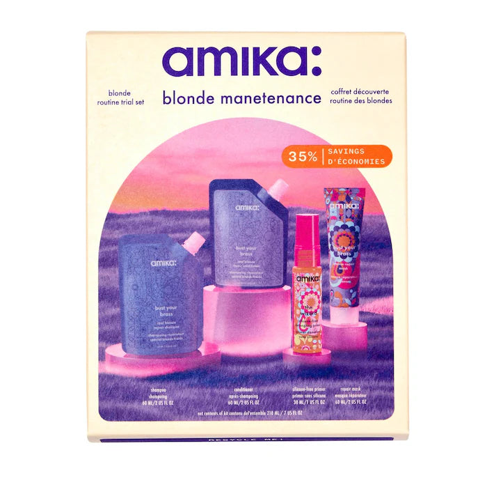 amika- Mini Bust your Brass Purple Shampoo & Conditioner Set *PREORDEN*