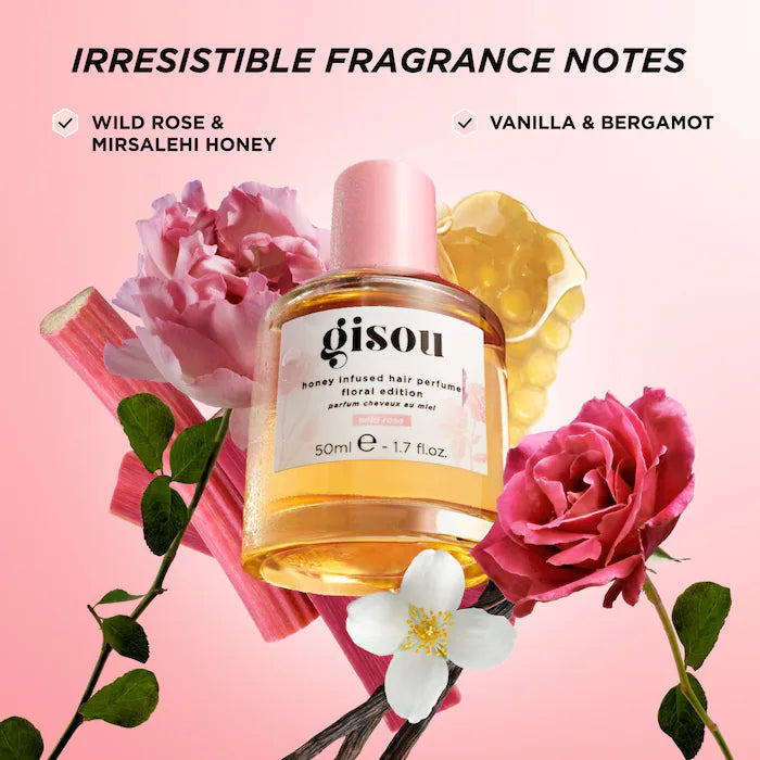 Gisou - Honey Infused Hair Perfume - Wild Rose *PREORDEN*