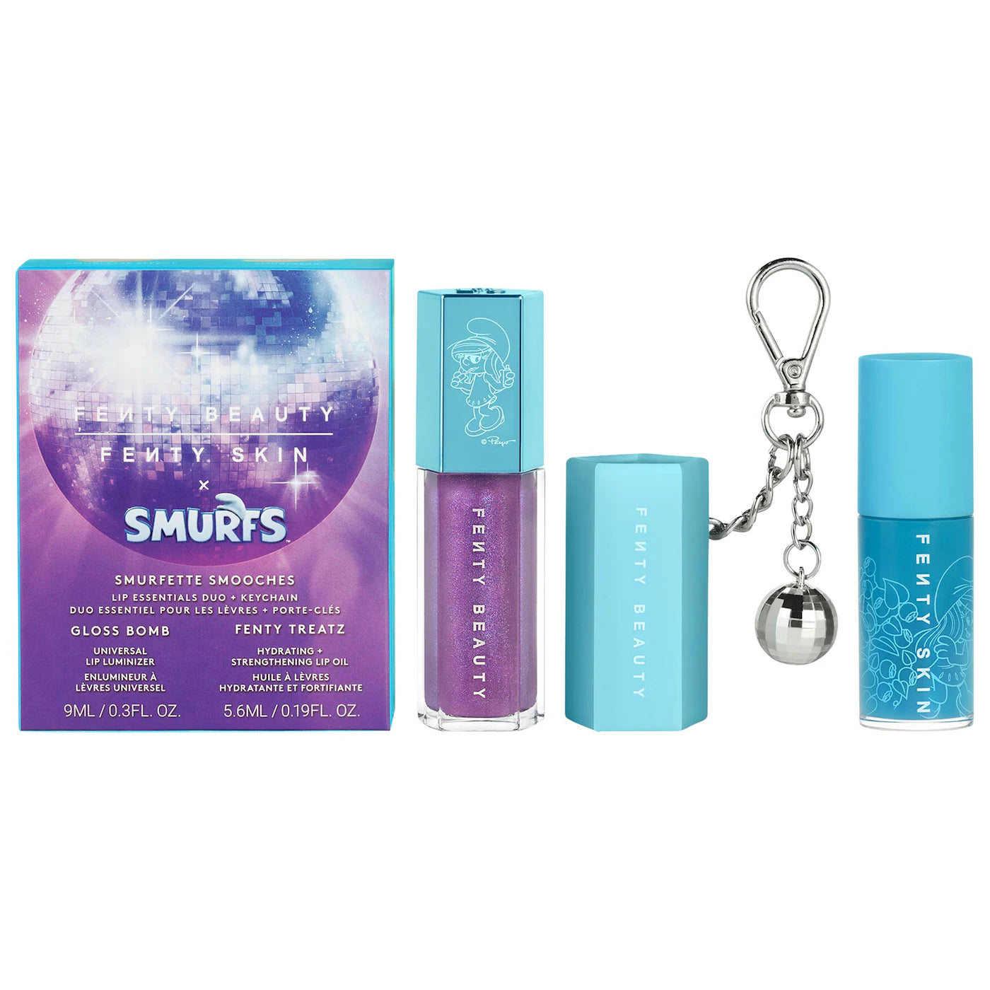 Fenty Beauty by Rihanna - Smurfette Smooches Lip Essentials Duo + Keychain