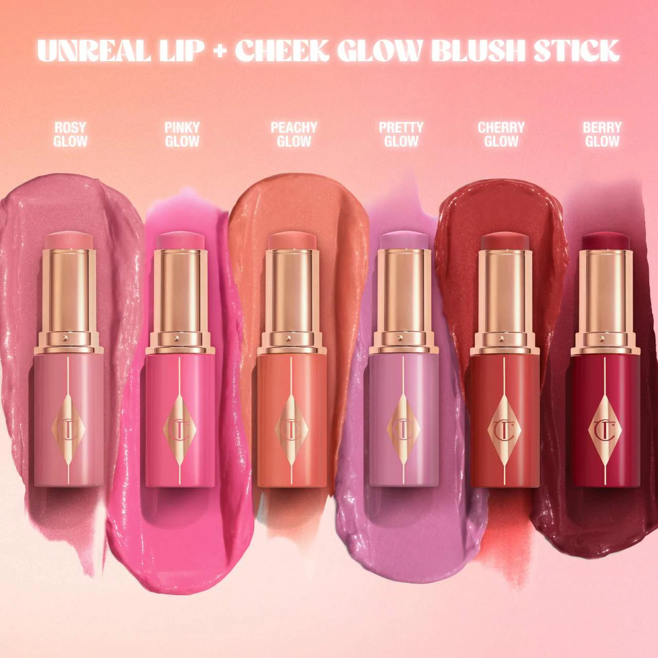 Charlotte Tilbury - Unreal Lip + Cheek Glow Blush Stick with Hyaluronic Acid *PREORDEN*