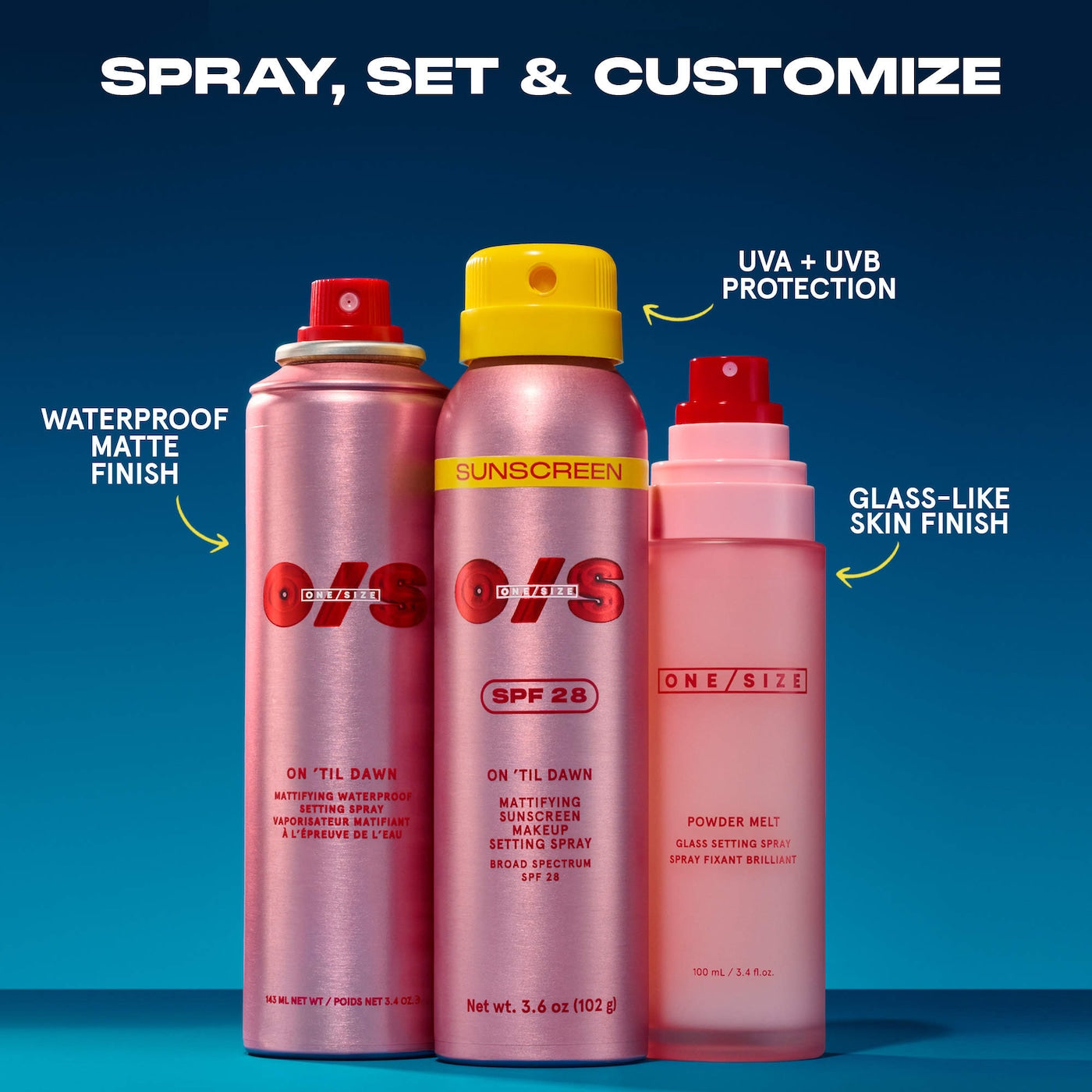 One Size by Patrick Starrr- On 'Til Dawn Mattifying Sunscreen Makeup Setting Spray SPF 28 *preorden*
