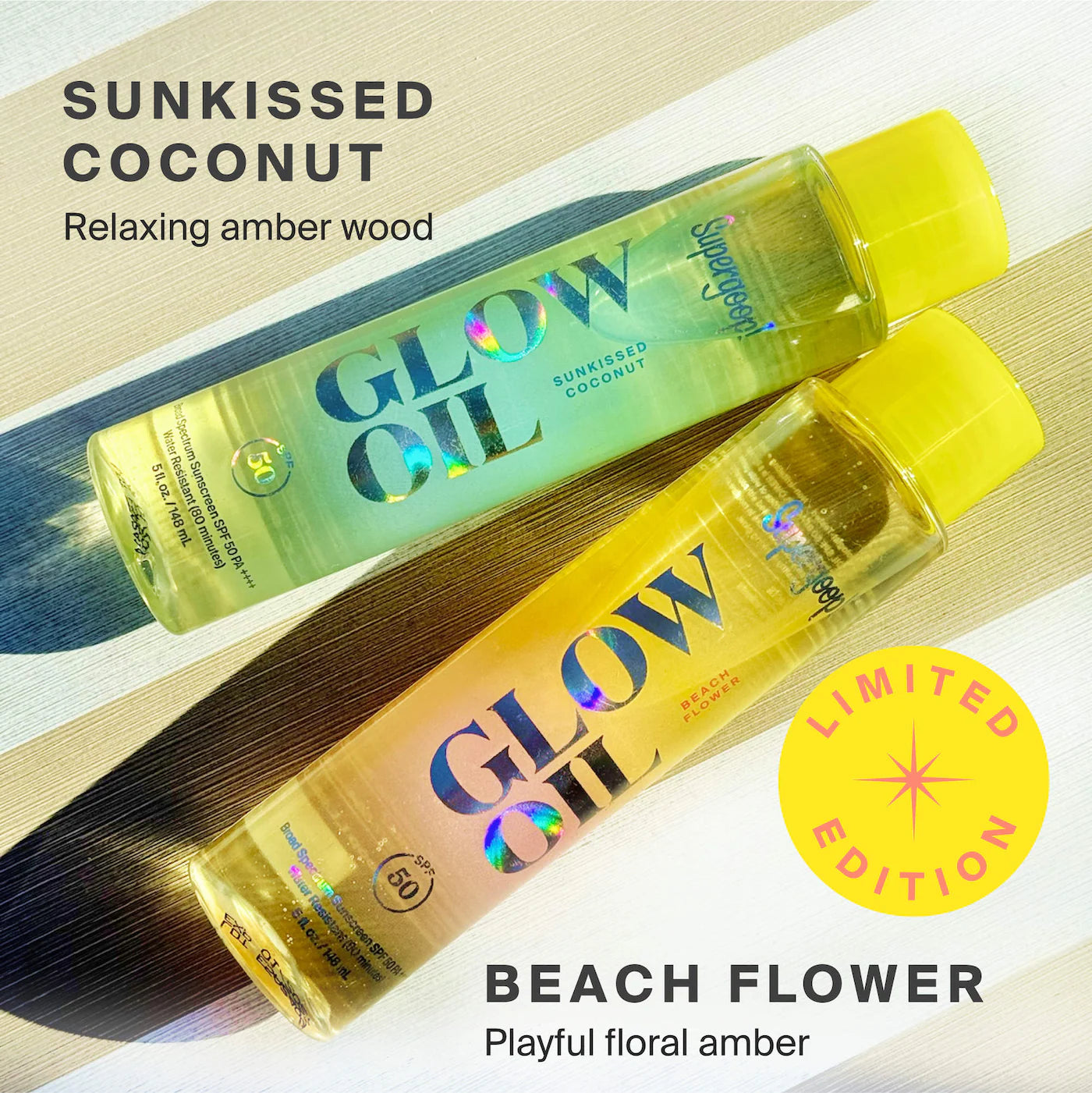 Supergoop! Glow Oil SPF 50 Body Oil with Coconut, Vanilla & Fig *preorden*