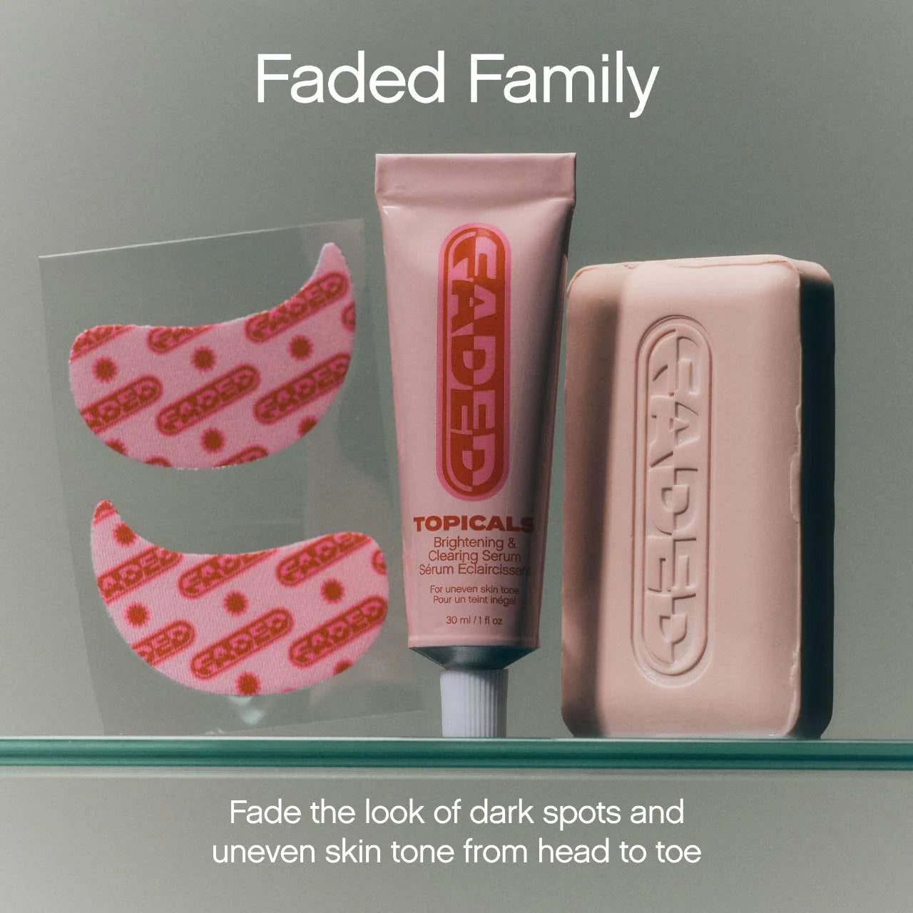 Topicals - Faded Brightening Bundle for Discoloration on Face & Body (UNSCENTED) *PREORDEN*