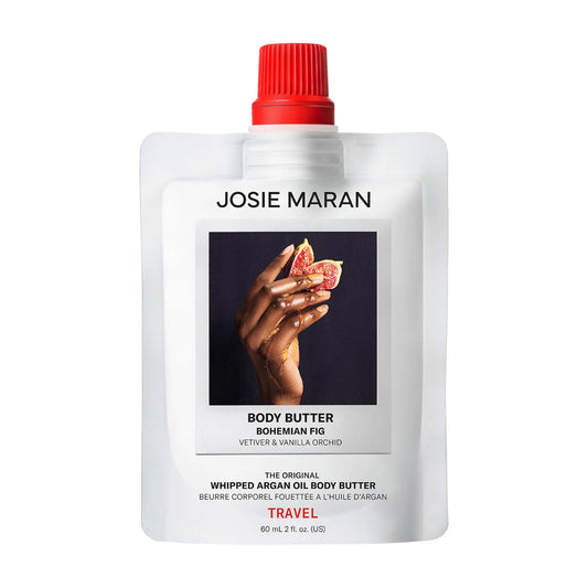 Josie Maran - Mini Bohemian Fig – Whipped Argan Oil Refillable Firming Body Butter Jar *Pre-Order*