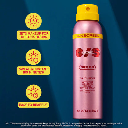 One Size by Patrick Starrr- On 'Til Dawn Mattifying Sunscreen Makeup Setting Spray SPF 28 *preorden*