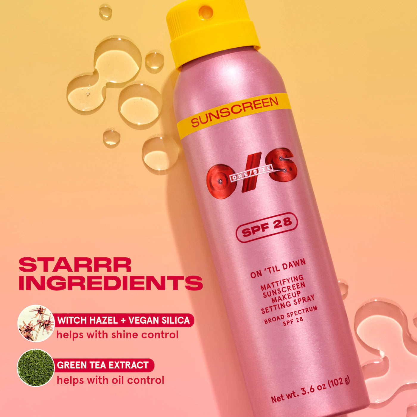 One Size by Patrick Starrr- On 'Til Dawn Mattifying Sunscreen Makeup Setting Spray SPF 28 *preorden*