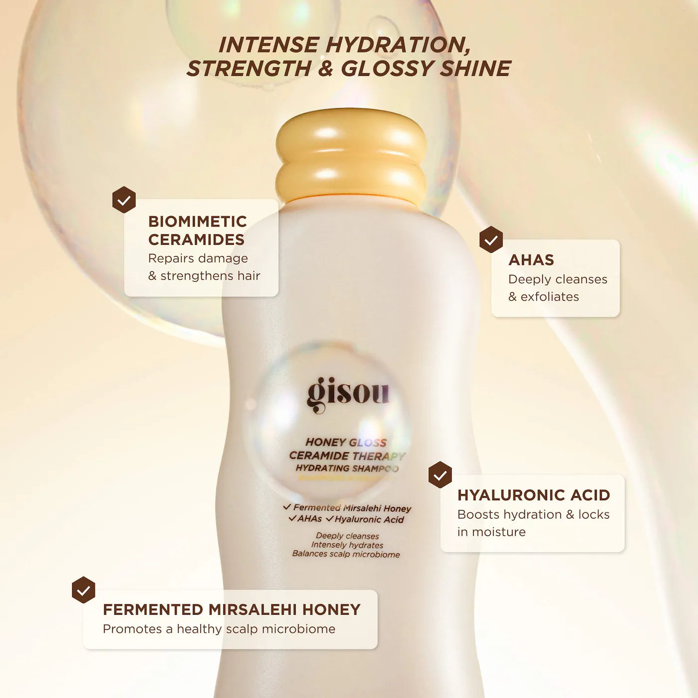 Gisou - Honey Gloss Ceramide Therapy Hydrating Shampoo *PREORDEN*